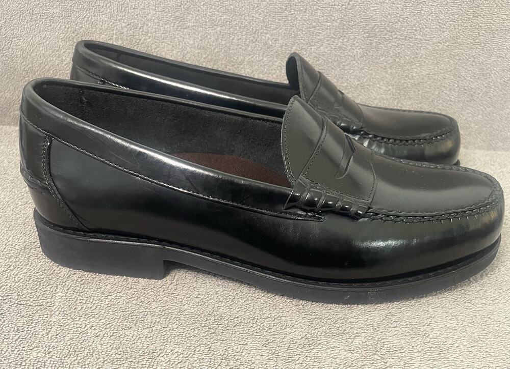 Rockport Black Leather Penny Loafers